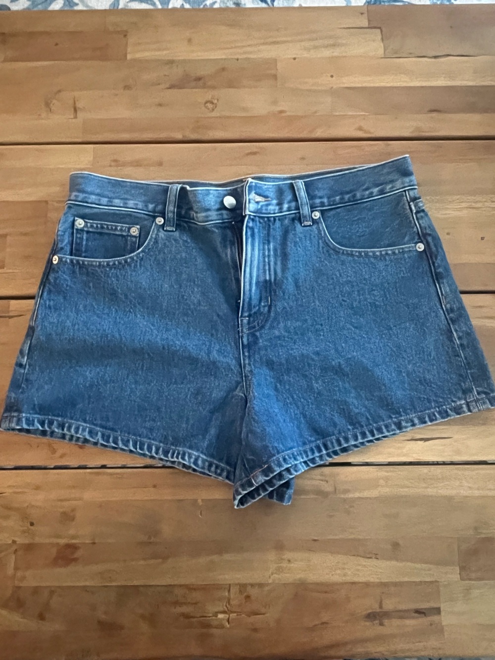 J. Crew Dark Blue Denim High-Rise Shorts